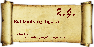 Rottenberg Gyula névjegykártya